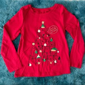 Carter’s Red Long Sleeve Graphic Tee Size 4T Toddler Girl